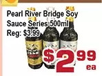 Top Food Supermarket Pearl river bridge soy sauce series 500ml offer