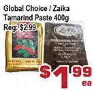 Top Food Supermarket Global choice / zaika tamarind paste offer