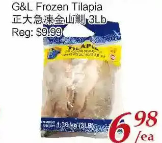 Tone Tai Supermarket G&l frozen tilapia offer