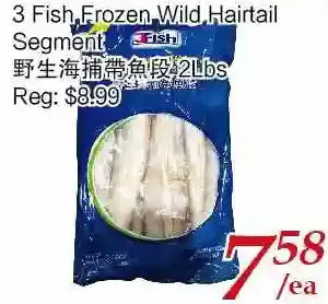 Tone Tai Supermarket 3 fish frozen wild hairtail segment offer