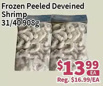 Blue Sky Supermarket Frozen peeled deveined shrimp offer