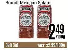 Nations Fresh Foods Brandt mexican salami offer