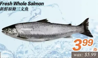 Seasons Foodmart Fresh whole salmon offer