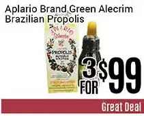 Nations Fresh Foods Aplario brand green alecrim brazilian propolis offer