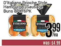 Nations Fresh Foods D'italiano brioche style hamburger/sausage buns offer