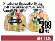 Nations Fresh Foods D'italiano brizzolio extra soft hamburger/sausage buns offer