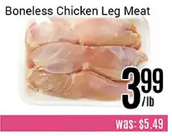 Nations Fresh Foods Boneless chicken leg meat offer