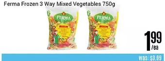 Nations Fresh Foods Ferma frozen 3 way mixed vegetable offer