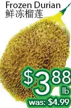 Ample Food Market Frozen durian offer