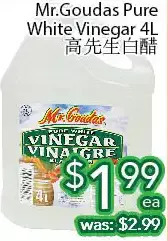 Ample Food Market Mr.goudas pure white vinegar offer