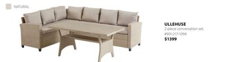 JYSK ULLEHUSE 2-piece conversation set. NATURAL offer