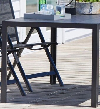 JYSK MADERUP TABLE Table made with metal frame and weather-resistant tabletop. 150x74x90 cm offer