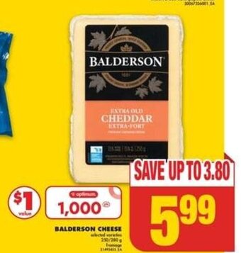 No Frills BALDERSON CHEESE offer