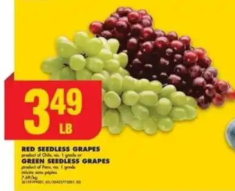 No Frills Red seedless grapes 1lb offer