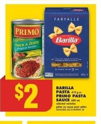 No Frills BARILLA PASTA 410 g offer
