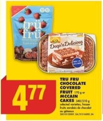 Tru fru chocolate covered fruit 170g