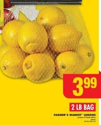 No Frills FARMER'S MARKET LEMONS offer