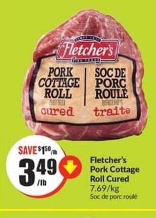 FreshCo Fletcher's Pork Cottage Roll Cured offer