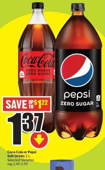 FreshCo Coca-Cola or Pepsi Soft Drinks 2 L offer