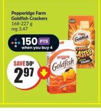 FreshCo Pepperidge Farm Goldfish Crackers 168-227 g offer