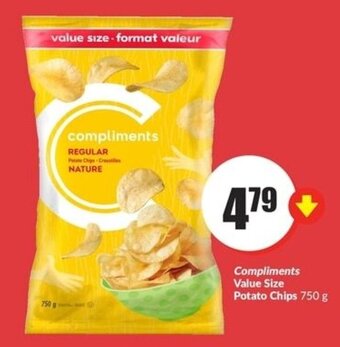FreshCo Compliments Value Size Potato Chips 750 g offer