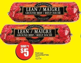 FreshCo Fresh Lean Ground Beef Tube 454 g offer