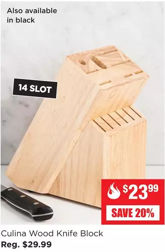 Kitchen Stuff Plus Culina wood knife block offer