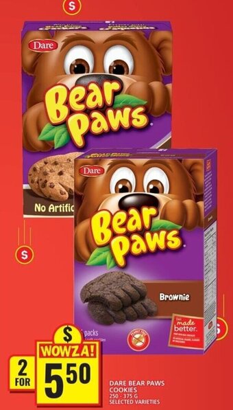 Food Basics DARE BEAR PAWS COOKIES offer
