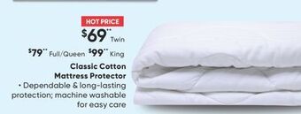 Sleep Country Classic cotton mattress protector offer