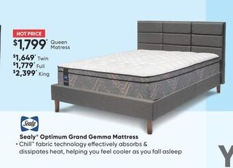 Sleep Country Sealy® optimum grand gemma mattress offer