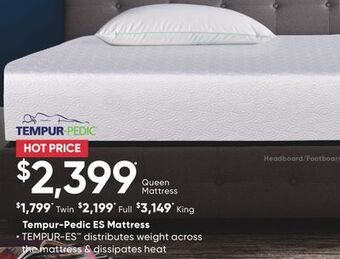 Sleep Country Tempur-pedic es mattress offer