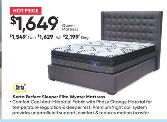 Sleep Country Serta perfect sleeper elite wynter mattress offer