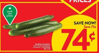 Walmart Seedless Cucumbers Each offer