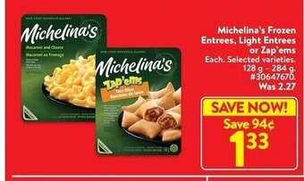 Walmart Michelina's Frozen Entrees offer