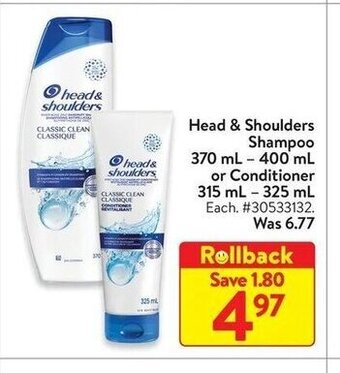 Walmart Head & Shoulders Shampoo offer