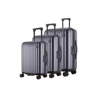 Best Buy Claxton zipper spinner hardshell 3 pc luggage set offer