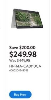 Walmart HP 14A-CA0110CA offer
