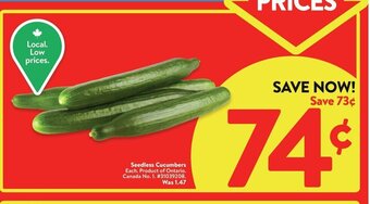 Walmart Seedless Cucumbers Each. offer