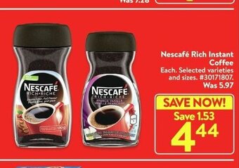Walmart Nescafé Rich Instant Coffee offer