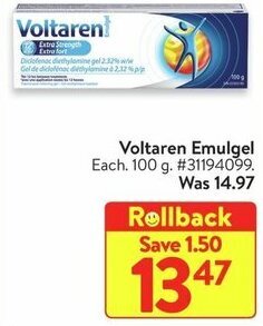Walmart Voltaren Emulgel offer