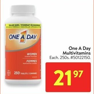 Walmart One A Day Multivitamins offer