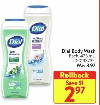 Walmart Dial Body Wash offer