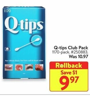 Walmart Q-tips Club Pack offer