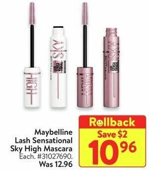 Walmart Maybelline Lash Sensational Sky High Mascara offer