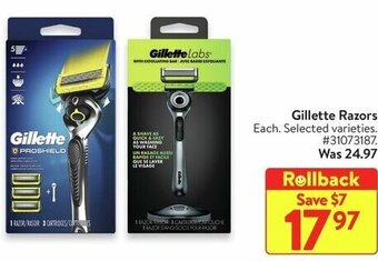 Walmart Gillette Razors offer