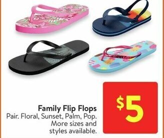 Walmart Family Flip Flops offer