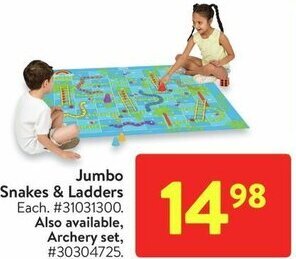 Walmart Jumbo Snakes & Ladders offer
