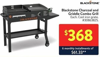Walmart Blackstone Charcoal and Griddle Combo Grill offer