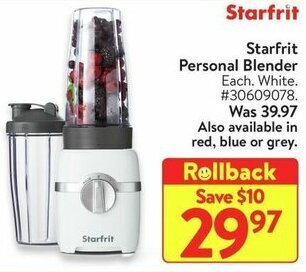 Walmart Starfrit Personal Blender offer