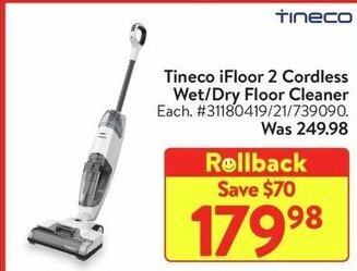 Walmart Tineco iFloor 2 Cordless Wet/Dry Floor Cleaner offer